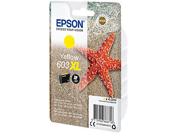 Original-Tinte, Epson: Epson Original-Tintenpatrone 603XL C13T03A44010, yellow, 4,0 ml
