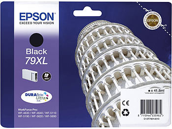 Druckerfarben Epson: Epson Original Tintenpatrone T7901, 79XL, schwarz