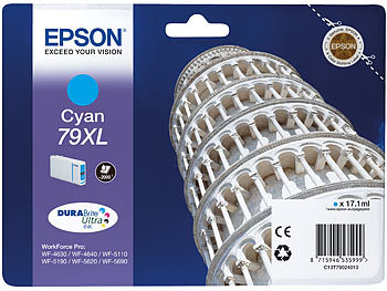 Epson Original Tintenpatrone T7902, 79XL, cyan