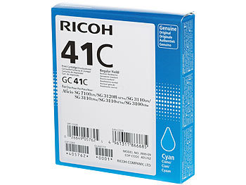 Ricoh Original Tintenpatrone GC41, cyan