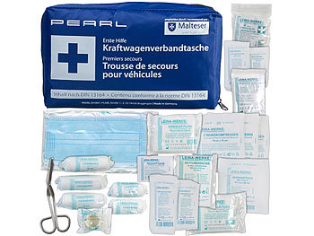Verbandskasten: PEARL Marken-KFZ-Verbandstasche, geprüft nach DIN13164 (2022)