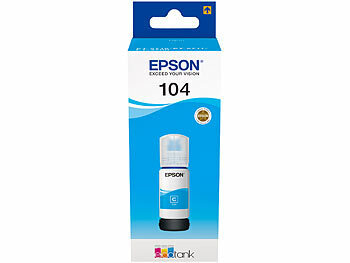 Epson Original-Nachfüll-Tinten C13T00P140 - 440, B/C/M/Y, 104-Serie, je 65ml