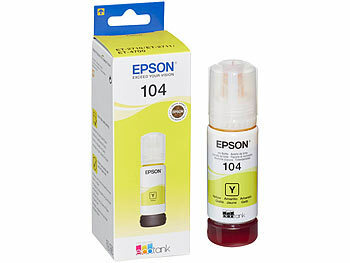 Tinte Original, Epson: Epson Original-Nachfüll-Tinte C13T00P440, yellow (gelb), 104-Serie, 65 ml