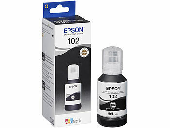 Nachfüllflaschen: Epson Original-Nachfüll-Tinte C13T03R140, black (schwarz), 102-Serie, 127 ml