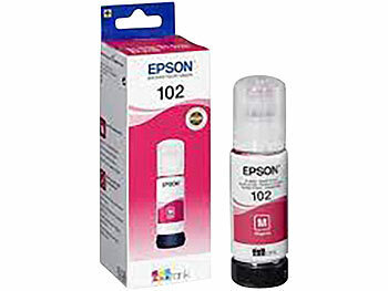 Nachfüllflasche: Epson Original-Nachfüll-Tinte C13T03R340, magenta (rot), 102-Serie, 70 ml