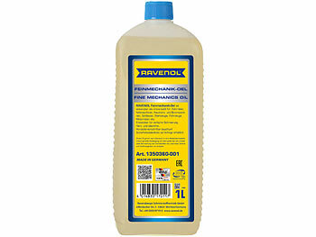 Naehmaschinenoel: Ravenol Feinmechaniköl, 1 Liter, harz- und säurefrei