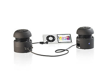 auvisio Mobiler Mini-Aktivlautsprecher "Beat Can 3.0" Stereo, 10 Watt