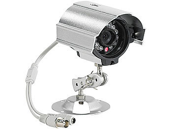 VisorTech Wetterfeste Farb-Überwachungskamera HAD-CCD, Infrarot