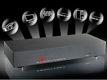 auvisio 9in1 HDMI-Umschalter & Konverter mit HD-Upscale SCART/S-Video