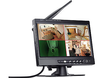 VisorTech Kabelloses Profi-Überwachungssystem mit 4 IR-Funk-Kameras