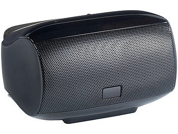Soundbox: auvisio Mini-Boombox Lautsprecher mit Bluetooth, Touch-Bedienung & NFC, 15 W