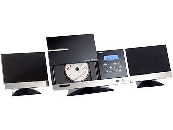 auvisio HiFi-Micro-Stereoanlage MSX-670.bt, Bluetooth/CD/USB/SD/Radio, 70 Watt auvisio HiFi-Stereoanlagen, vertikal, mit CD- & MP3-Player