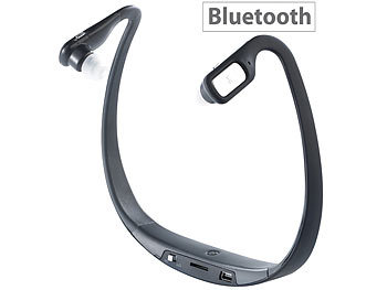 auvisio Kabelloses Sport-Headset BN-930.bt mit Bluetooth, MP3 & Radio