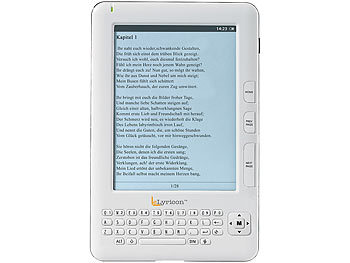 eLyricon 15,2 cm/6" eBook-Reader "EBX-600.E-Ink" mit DRM & MP3-Player
