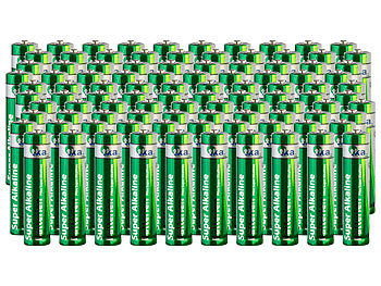 Sparpack Alkaline-Batterien Micro 1,5V Typ AAA, 100 StÃ¼ck / Batterien