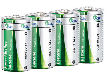 Einweg-Batterien: tka Sparpack Alkaline Batterien Mono 1,5V Typ D im 4er-Pack