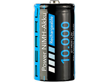 Batterie: PEARL NiMH-Akku Monozelle Typ D 10000 mAh