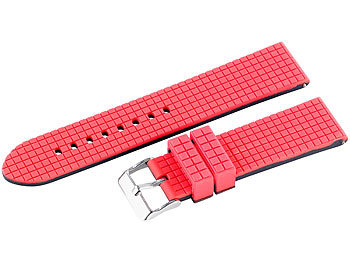 Smartwatches: PEARL Ersatz-Armband für Armband-Uhren, rot