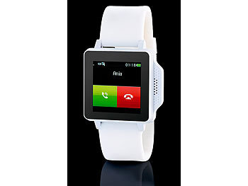 simvalley Mobile Handy-Uhr PW-315.touch Weiß Handy/Uhr/Mediaplayer