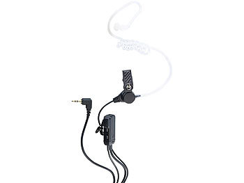 Security Headset: simvalley Walkie-Talkie-Schallschlauch-Headset 2er Set