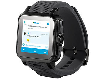simvalley Mobile 1.5"-Smartwatch AW-414.Go mit Android4, BT, WiFi, Cam