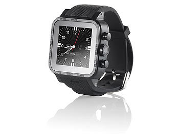 simvalley Mobile 1.5"-Smartwatch AW-420.RX mit Android 4.2, BT, WiFi, schwarz