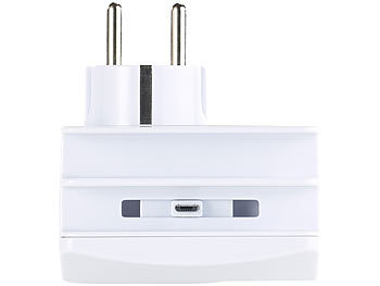 revolt 4in1-Steckdose, 2x USB, 1x Micro-USB, Smartphone-Ablage, 2,1 A, 10,5 W