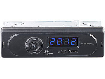 PEARL MP3-Autoradio CAS-300 mit Wiedergabe von USB & microSD, 2x 7 W