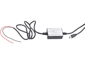 revolt Kfz-Dauerstromadapter: Kfz-Dauerstrom-Adapter mit Mini-USB