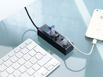 revolt USB-3.0-Hub mit 4 Ports, bis 5 Gbit/s