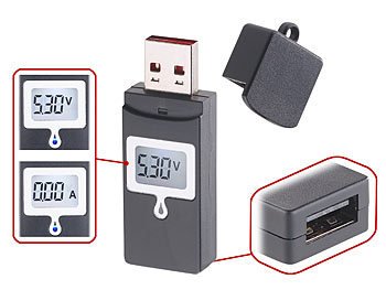 revolt USB-Leistungsmesser / Multimeter mit Smart-IC, Überladeschutz, BC 1.2