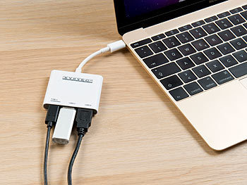 USB-Hub für Anschluss an USB-C