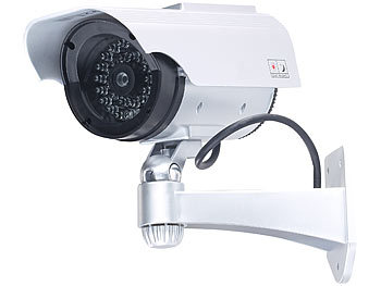 2 Stück Überwachungskamera mit LED Atrappe Kamera Dummy Linsen Nachbildung TOP 