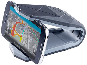 PEARL Universelle Kfz-Smartphone-Halterung mit Klammer, bis 15,2 cm (6")