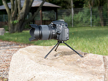 Somikon Standfestes Mini-Kamerastativ mit 1/4"-Gewinde, 8 - 13 cm, 120 g