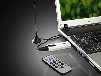 auvisio DVB-T Mini-Receiver "WhiteStar II" mit Fernbedienung, USB 2.0