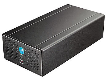 Xystec Dual-Festplattengehäuse USB2.0 für 2 SATA-Festplatten 3,5"