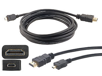 20x HDMI-Kabel Adapterkabel HDMI Stecker auf mini HDMI Stecker Gold 1,5 m 