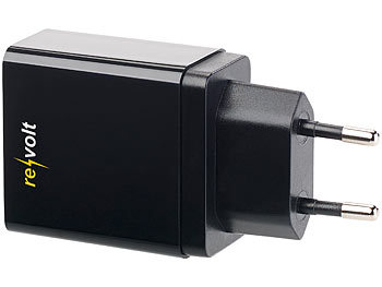 revolt 3er-Set 230-V-USB-Netzteil, Quick Charge 3.0, 5 - 12 V, max. 18 W