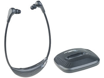newgen medicals Kinnbügel-Kopfhörer mit Bluetooth 4.1, 15 m, 100 dB, 19 Std. Betrieb