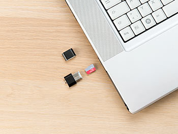 PEARL Micro SD microSD-Kartenleser & USB-OTG-Adapter-Set für Micro-USB & USB Typ (Micro SD Adapter USB)