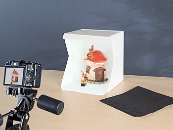 2600-8500 K FOSITAN Fotostudio Bi-Color 90 cm tragbare Lichtzelte Fotobox mit 252 LED-Perlen um 360 Grad gedrehtes Lichtbrett 7 Farbhintergründe CRI 92+ ± 200 K 