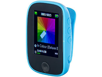 auvisio Clip-On-Multimedia-Player mit 4,6-cm-Farb-Display, für microSD-Karten