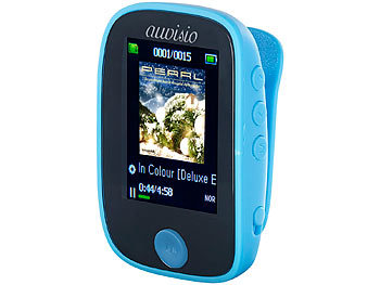 auvisio Clip-On-Multimedia-Player, 4,6-cm-Farb-Display, Bluetooth, Pedometer