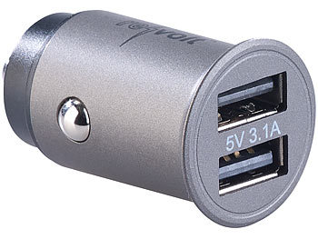 revolt Kfz-Zigarettenanzünder-Verteiler: Kfz-USB-Ladegerät mit  Kartenhalter, 4x USB, Versandrückläufer (Kfz-Netzteil USB)