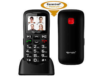 simvalley Mobile Komfort-Handy mit Bluetooth und Garantruf Premium, Fotokontakte