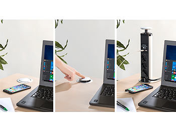 Charger Ladegerät Büro Port Desktop Vertikal Arbeitsplatz senkbar Stecker Popup Socket Kabeldose