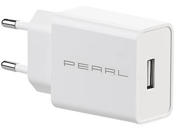 USB Ladegerät: PEARL USB-Netzteil für Mobilgeräte wie Smartphones, 2,1 A / 10,5 W, weiß