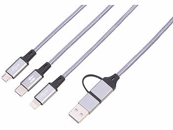 USB C Micro USB Lightning Cable