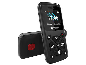 simvalley Mobile 5-Tasten-Senioren- & Kinder-Handy mit Garantruf Premium & Ladestation